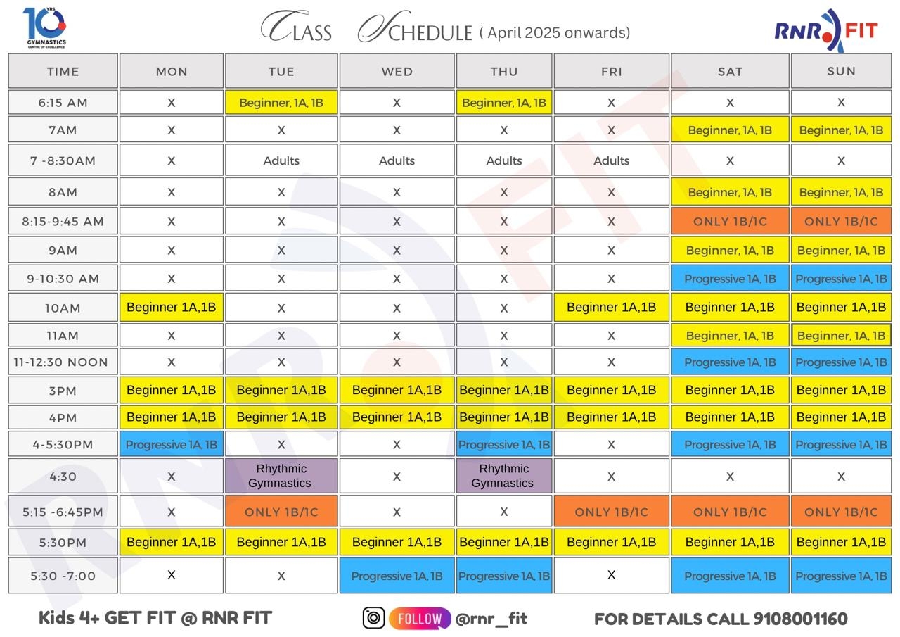 Schedule 2025