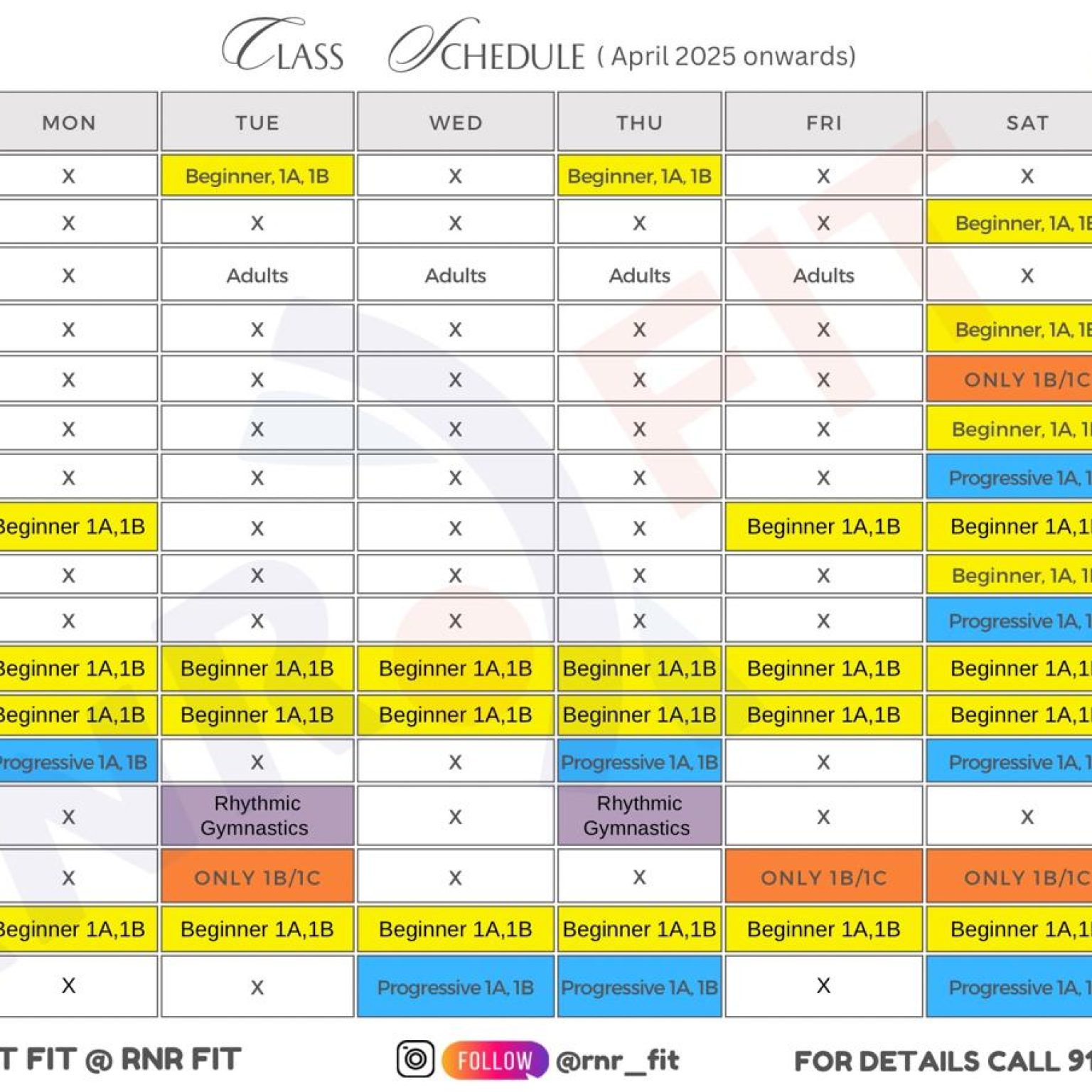 Schedule 2025
